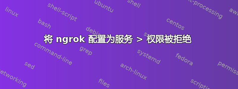 将 ngrok 配置为服务 > 权限被拒绝