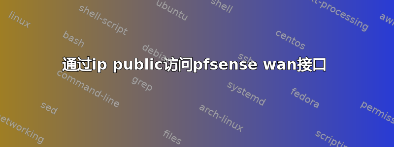 通过ip public访问pfsense wan接口