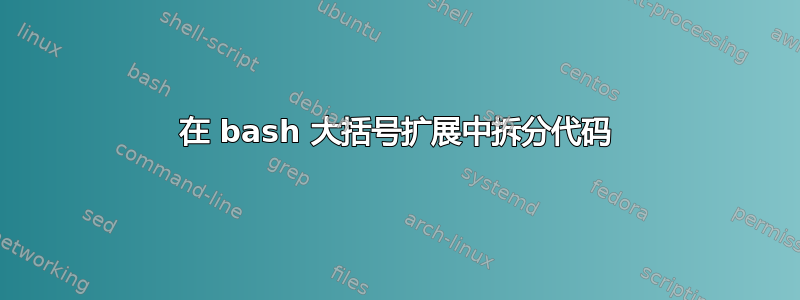 在 bash 大括号扩展中拆分代码