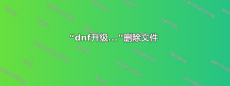 “dnf升级...”删除文件