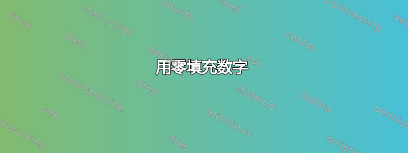 用零填充数字