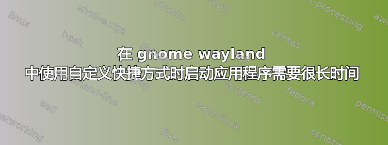 在 gnome wayland 中使用自定义快捷方式时启动应用程序需要很长时间