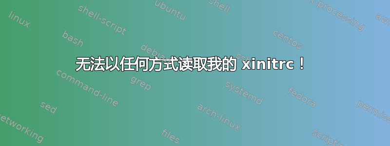 无法以任何方式读取我的 xinitrc！