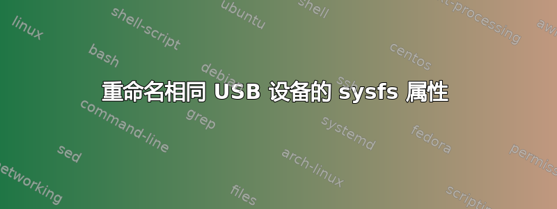 重命名相同 USB 设备的 sysfs 属性