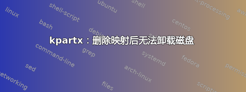 kpartx：删除映射后无法卸载磁盘
