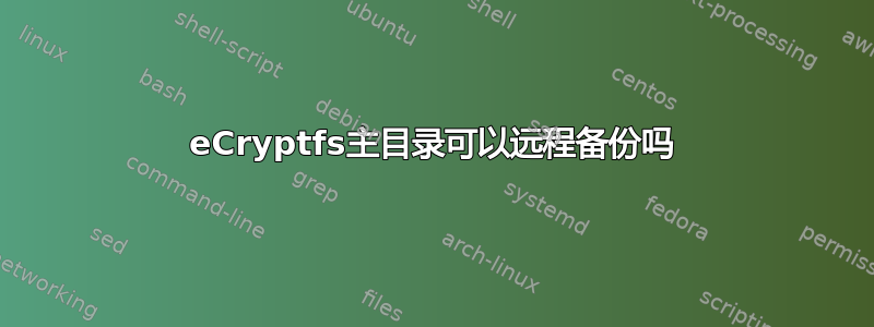 eCryptfs主目录可以远程备份吗