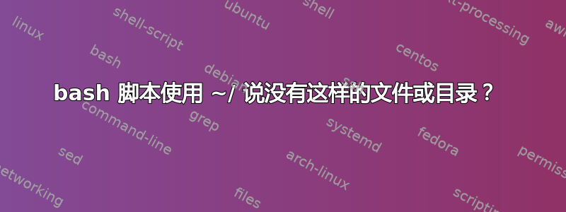 bash 脚本使用 ~/ 说没有这样的文件或目录？ 