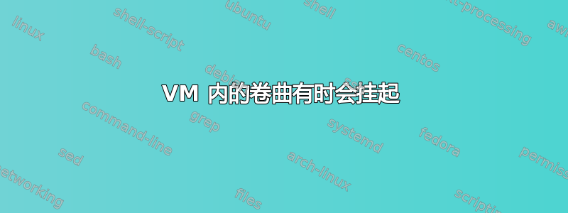 VM 内的卷曲有时会挂起