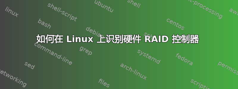 如何在 Linux 上识别硬件 RAID 控制器