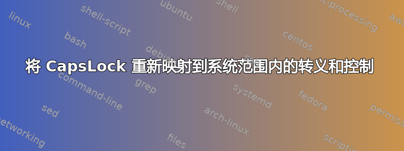 将 CapsLock 重新映射到系统范围内的转义和控制