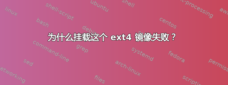 为什么挂载这个 ext4 镜像失败？