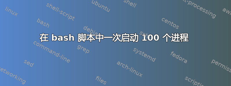 在 bash 脚本中一次启动 100 个进程