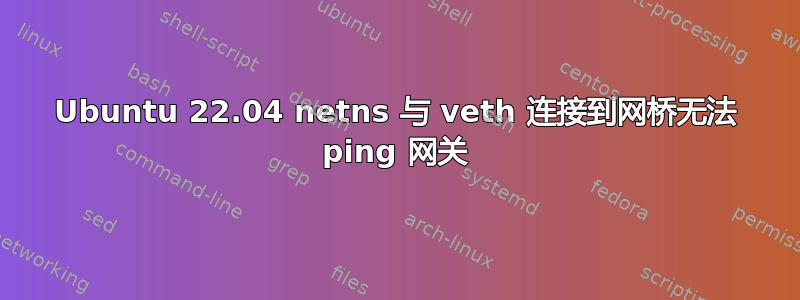 Ubuntu 22.04 netns 与 veth 连接到网桥无法 ping 网关