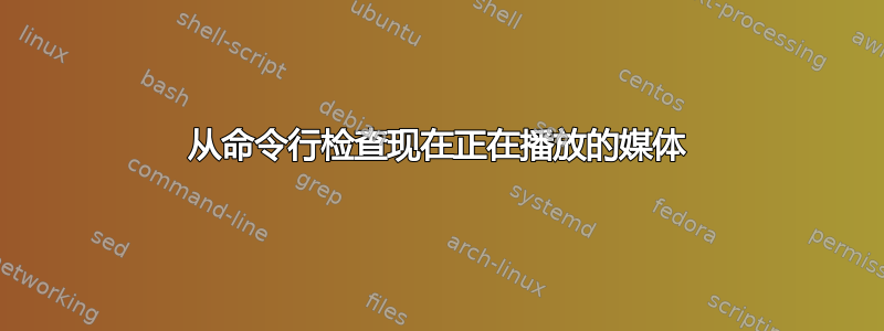 从命令行检查现在正在播放的媒体