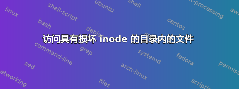 访问具有损坏 inode 的目录内的文件