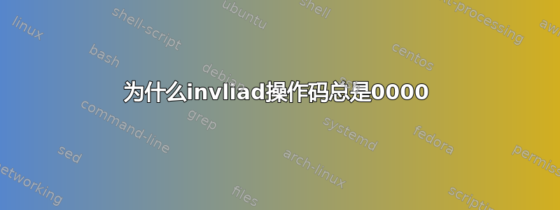 为什么invliad操作码总是0000