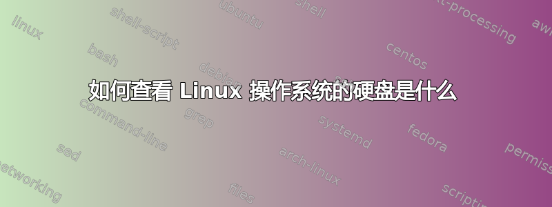 如何查看 Linux 操作系统的硬盘是什么