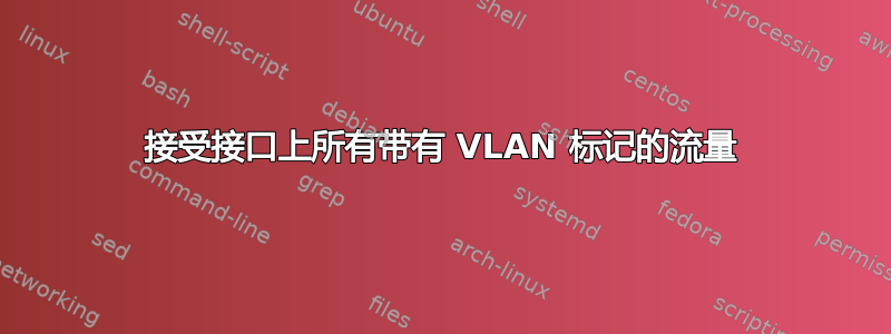 接受接口上所有带有 VLAN 标记的流量