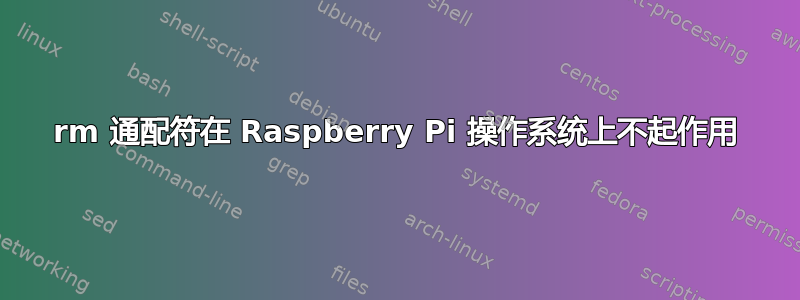 rm 通配符在 Raspberry Pi 操作系统上不起作用