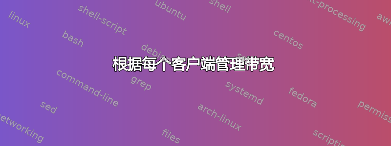 根据每个客户端管理带宽