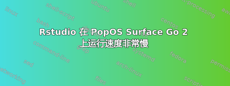 Rstudio 在 PopOS Surface Go 2 上运行速度非常慢