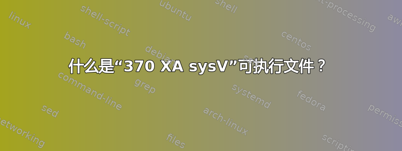 什么是“370 XA sysV”可执行文件？