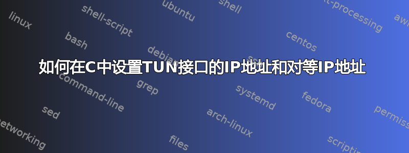 如何在C中设置TUN接口的IP地址和对等IP地址