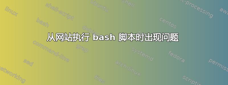 从网站执行 bash 脚本时出现问题