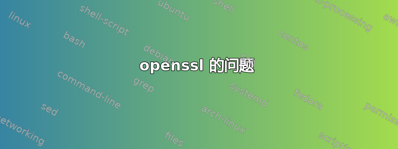 openssl 的问题