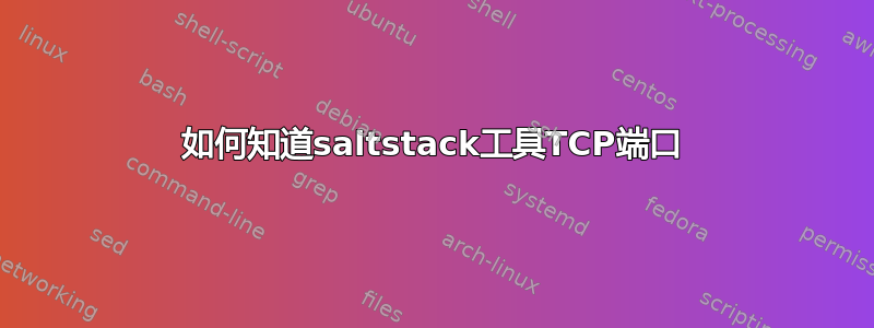 如何知道saltstack工具TCP端口