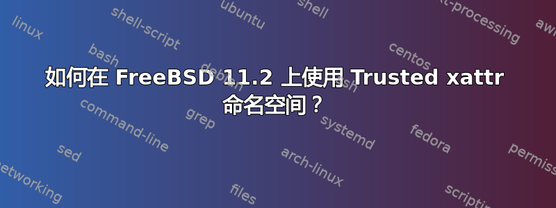 如何在 FreeBSD 11.2 上使用 Trusted xattr 命名空间？