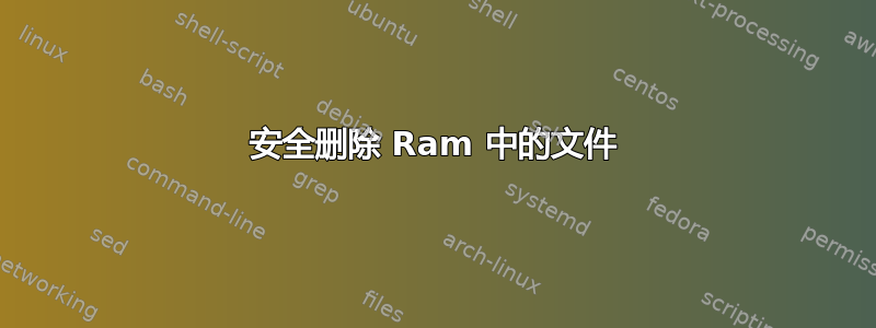 安全删除 Ram 中的文件