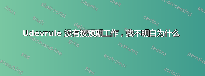 Udevrule 没有按预期工作，我不明白为什么