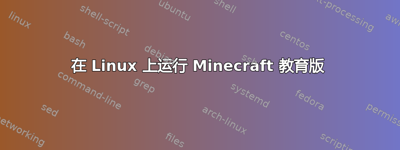 在 Linux 上运行 Minecraft 教育版