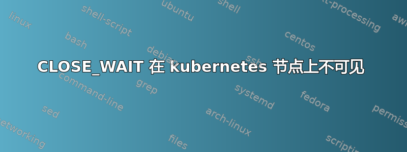 CLOSE_WAIT 在 kubernetes 节点上不可见