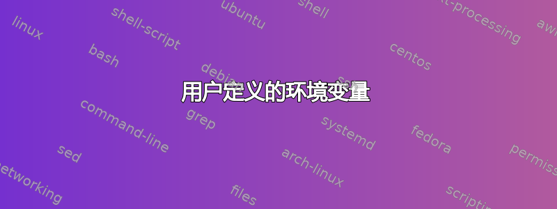 用户定义的环境变量