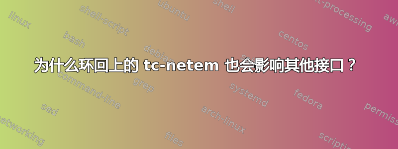 为什么环回上的 tc-netem 也会影响其他接口？