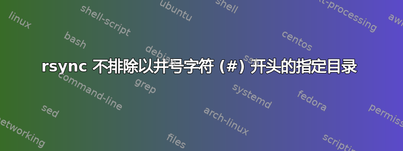 rsync 不排除以井号字符 (#) 开头的指定目录