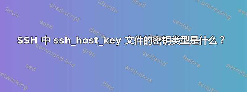 SSH 中 ssh_host_key 文件的密钥类型是什么？