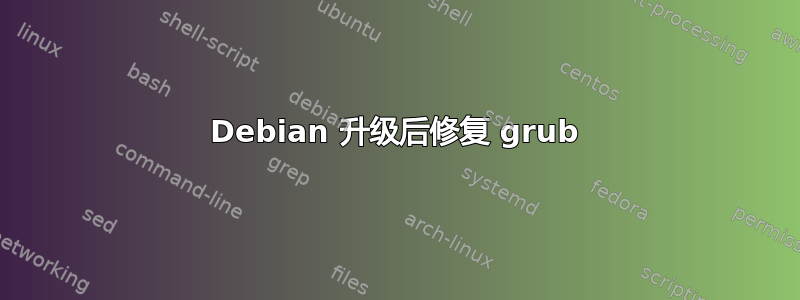 Debian 升级后修复 grub