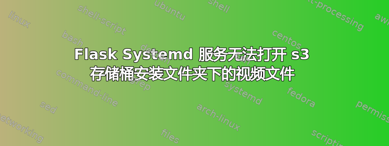 Flask Systemd 服务无法打开 s3 存储桶安装文件夹下的视频文件