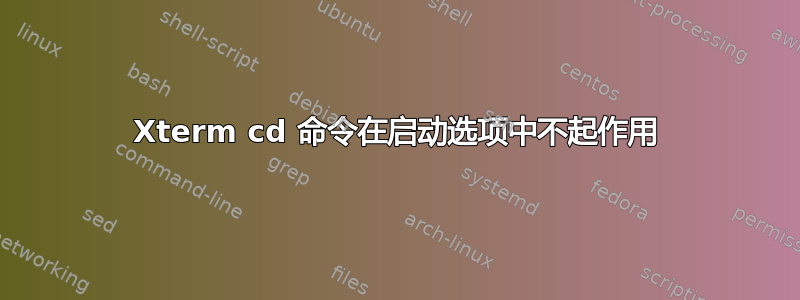 Xterm cd 命令在启动选项中不起作用