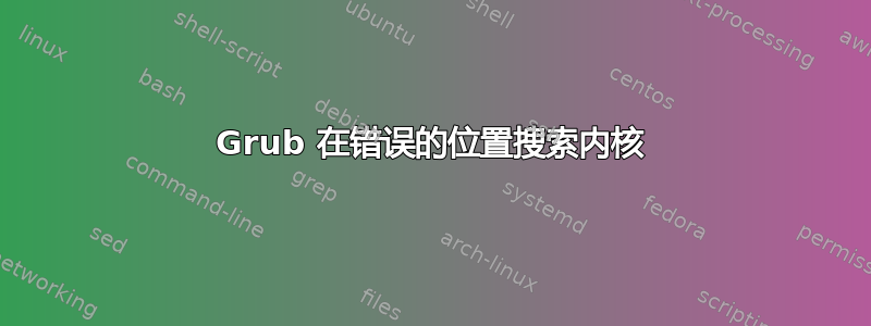 Grub 在错误的位置搜索内核