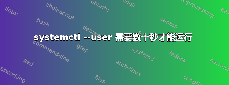 systemctl --user 需要数十秒才能运行