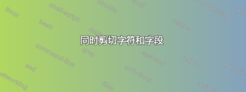 同时剪切字符和字段