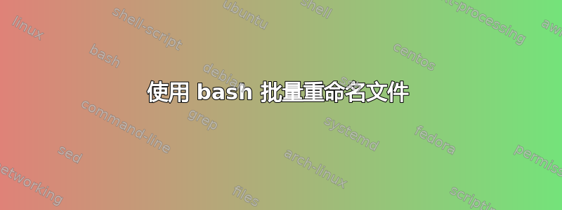 使用 bash 批量重命名文件