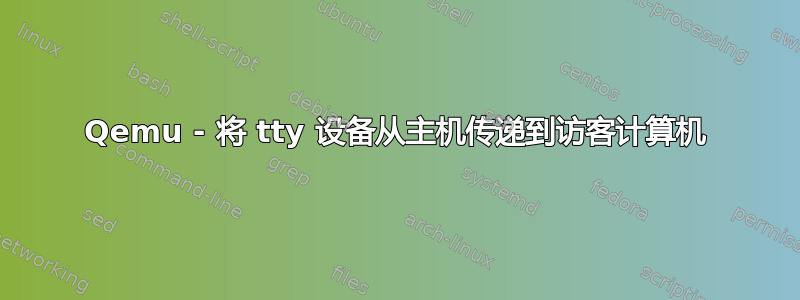 Qemu - 将 tty 设备从主机传递到访客计算机