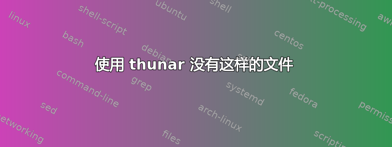 使用 thunar 没有这样的文件