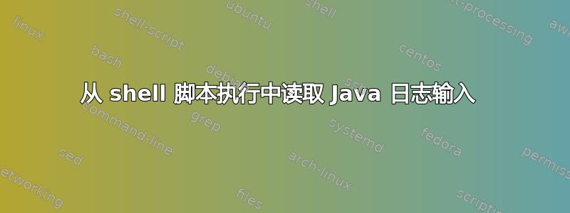 从 shell 脚本执行中读取 Java 日志输入 