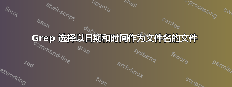 Grep 选择以日期和时间作为文件名的文件